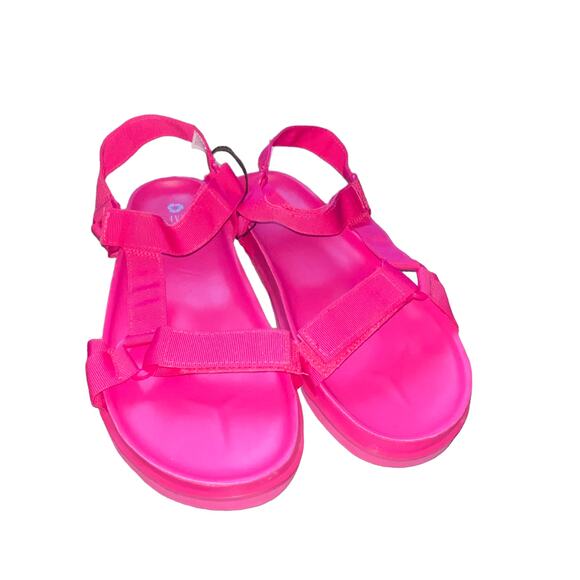 GAP Barbie Core y2k Sporty Strap Sandals Sizzling Fuchsia Pink NWTs 12 - Picture 6 of 10